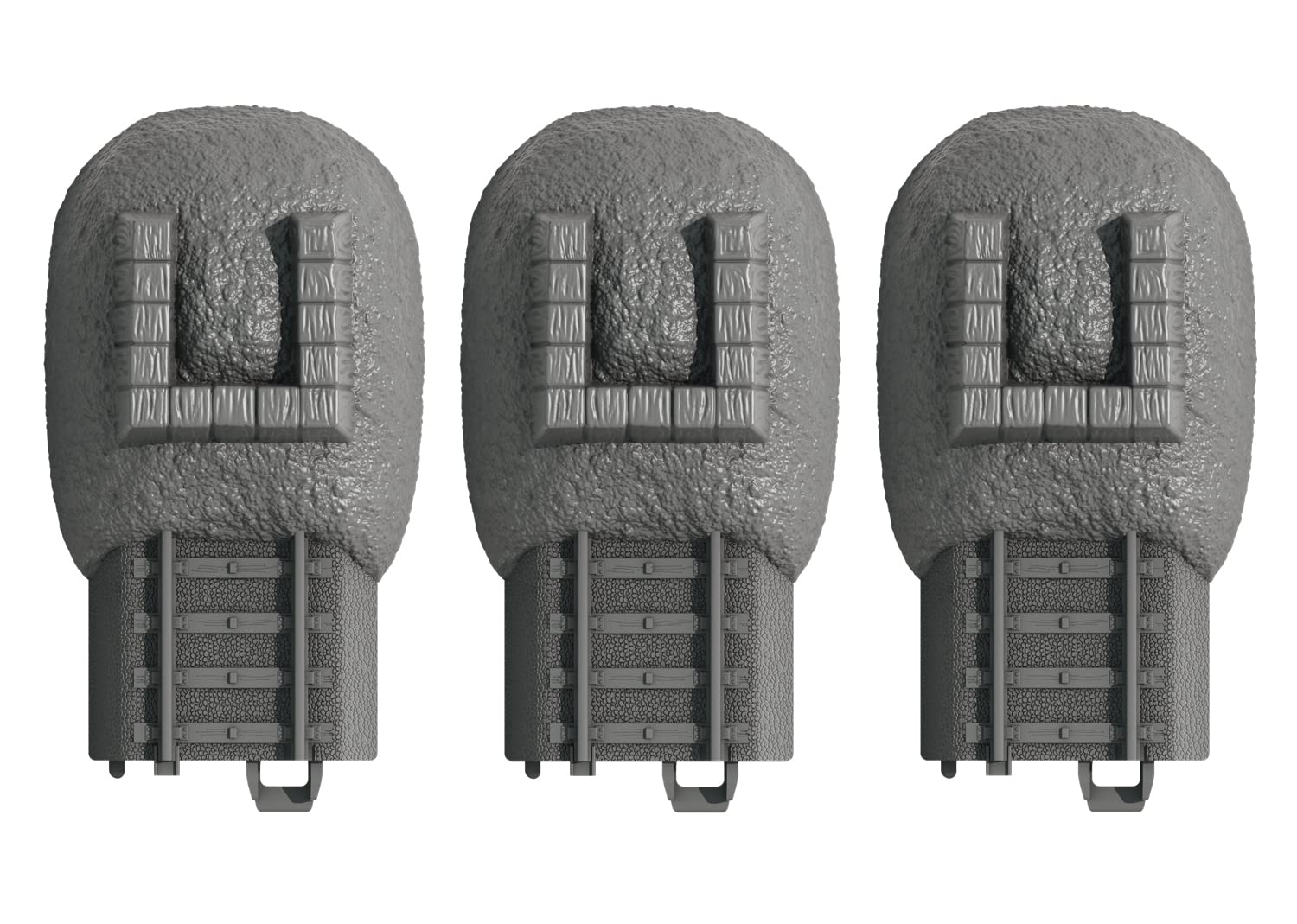 3 plastic track baffle blocks