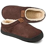 Zizor Men's Breathable Suede Fleece Lined Slippers