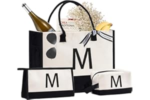 Heracantha Monogrammed Tote Bag Birthday/Mother's Day/Wedding/Bridesmaid/Anniversary/Teacher/Gifts