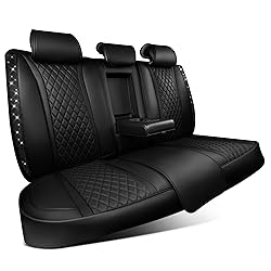 CAR PASS Bling Diamond Back Seat Covers, Nappa
