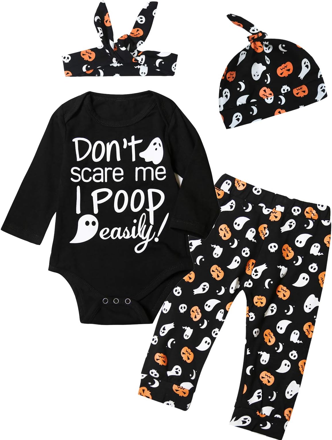 Detigee Baby Boy Halloween Outfit 1st Halloween Clothes Boys Halloween Bodysuit  Newborn Baby Boy Clothes My First Halloween Pumpkin Romper Bodysuit Black Stripes Long Sleeve Pants Hat 3Pcs Outfits Set  Baby Girl Halloween Outfit Ruffle Sleeve Romper+Pumpkin Suspender Skirt 2pcs Clothes Set  Baby and Toddler 3-Piece Snug-Fit Cotton Halloween Pajama Set  Newborn Baby Boys Girls Cartoon Dinosaur Hoodie Romper Onesies Jumpsuit Outfits