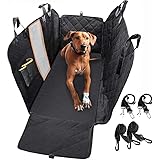Dog Car Seat Cover, Waterproof Anti-Scratch with Mesh Window, Nonslip Back Seat Pet Protection,Dog Seat Cover for Cars/Trucks