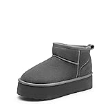 DREAM PAIRS Platform Mini Boots for Women Suede