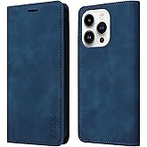 ZZXX for iPhone 14 Pro Case Wallet with [RFID Blocking] Card Slot Photo Fram Kickstand Magnetic Soft Leather Flip Fold Case for iPhone 14 Pro Wallet Case(Blue-6.1 inch)