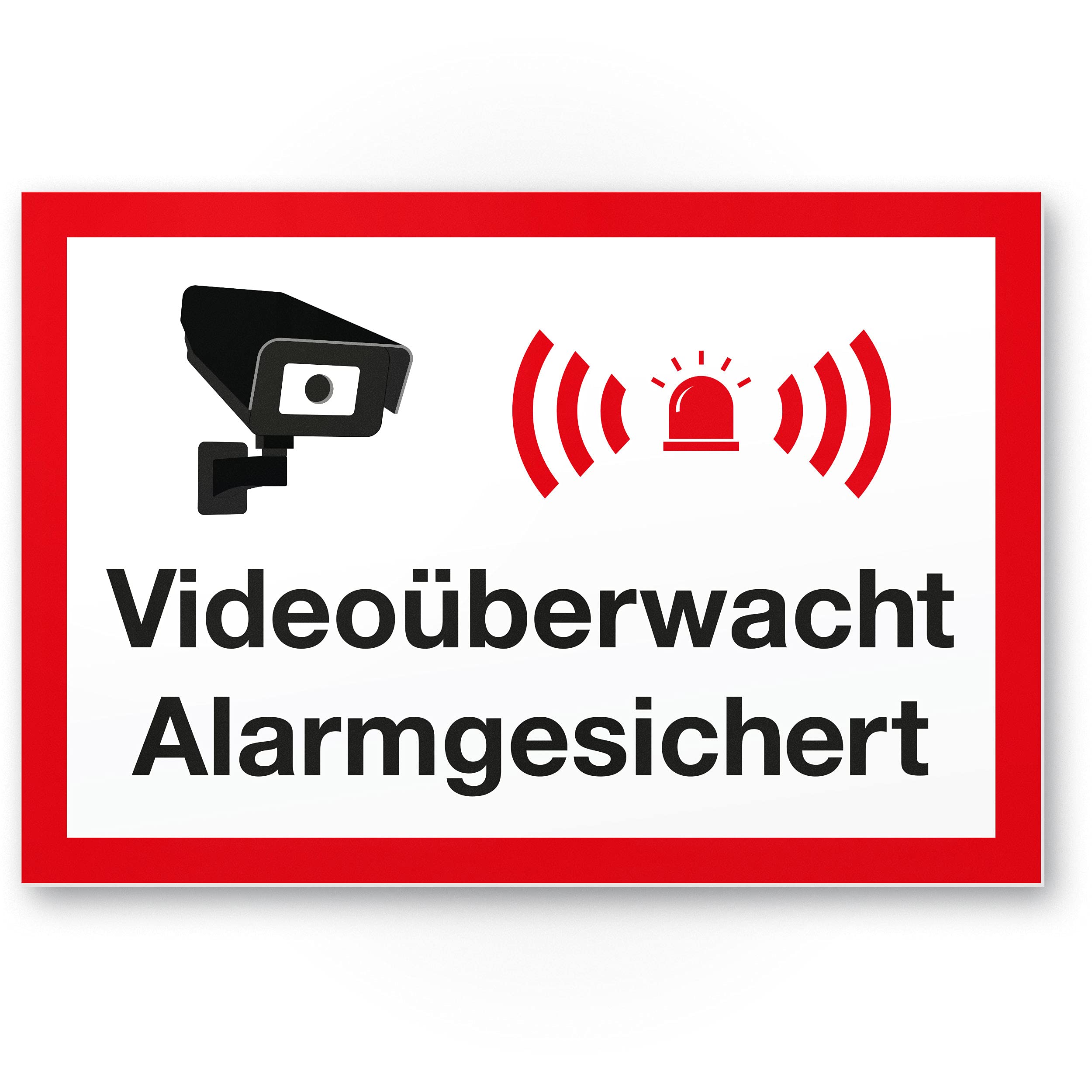 Video Surveillance/Alarm Safety/Guard Dogs Plastic Sign – Warning/Caution Video Surveillance – Notice/Warning