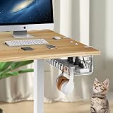 REFLYING No Drill Under Desk Cable Management Tray, Sturdy Metal Wire Organizer view 6