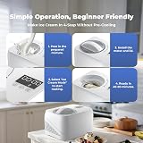 AcmEenjoy No Pre-freezing Ice Cream Maker 1.2L Compressor 3 in 1 view 5
