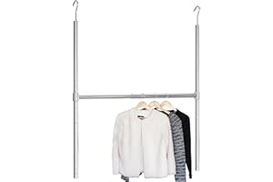 DECO BROTHERS DecoBrothers Adjustable Hanging Closet Rod, Chrome