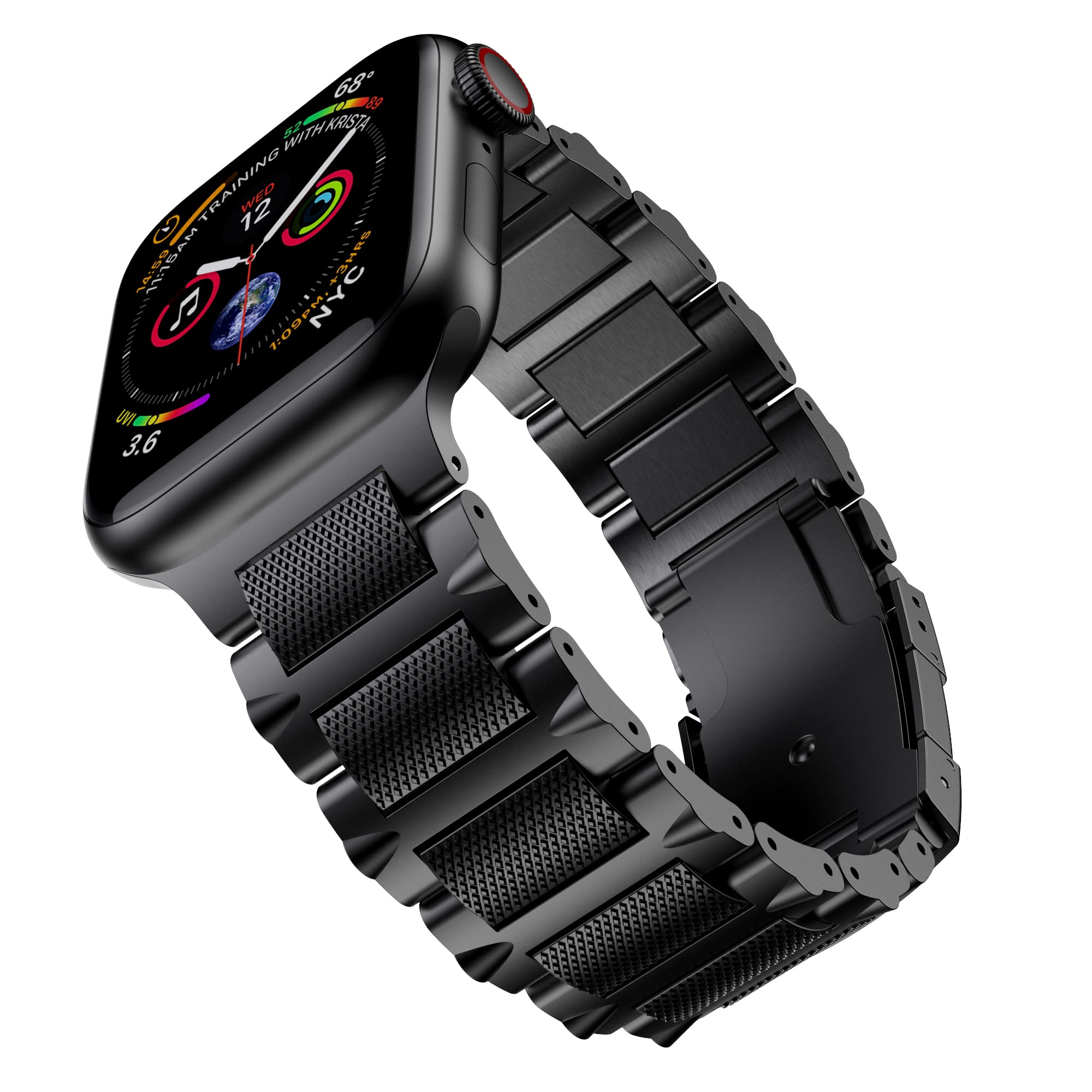 HQEUZ Titanium Bracelet Compatible with Apple Watch Strap 49 mm 46 mm 45 mm 44 mm 42 mm Replacement Strap Adjustable Metal Bracelet Compatible with iWatch Ultra Series 10 9 8 7 6 5 4 3 SE,
