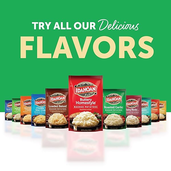 IDAHOAN MASHED POTATOES, ROASTED GARLIC, 4 OZ