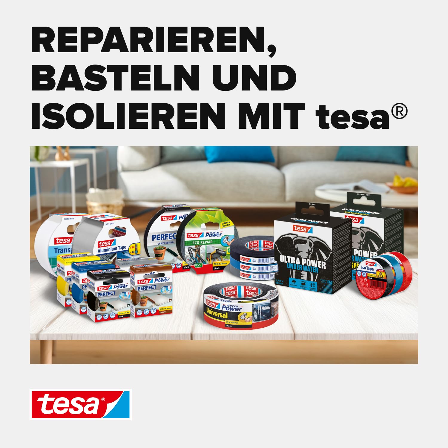 tesa Dichtungsband StopWater, wasserfestes Abdichten, Druckbeständigkeit bis zu 6 bar, einfache Anwendung, 12m x 12mm, weiss 7