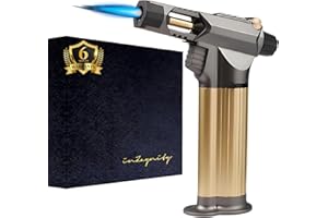 inZaynity Butane Torch Lighter - "The Beast" - Refillable Kitchen Torch with Safety Lock & Adjustable Flame - Butane Blow Tor