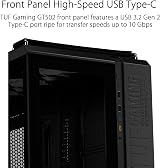 ASUS TUF Gaming GT502 ATX Mid Tower Case RGB USB C 3.2 Type C view 5