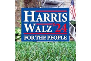 Probsin Harris Walz 2024 Yard Sign Double Sided 12" x 17" Harris Walz'24 For The People Signs Voted for Harris Walz Election Outdoor Decorations for Indoor Outdoor Lawn, Garden, Window, Party Supplies