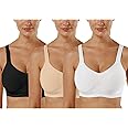 Vertvie Women's Wirefree Bras Seamless Full Coverage Plus Size Sports Bra for Sleeping Yoga Workout Everyday Wear Bralette