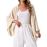 Seta T Women's Linen Cardigan Spring Summer 3/4 Sleeve Open Front Loose Cover Ups Lightweight Shrug