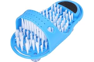 Feet Cleaner, Shower Foot Scrubber with Suction Cups Remove Dead Skin Improve Relieve Pressure Massage Feet Cleaner Blue, PVC