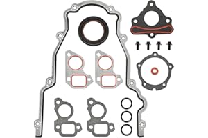 ARMKER Timing Cover Gasket Set & Camshaft Retainer Plate Gasket Fits 4.8L 5.3L 5.7L 6.0L 6.2L LS Gen III IV V Engine - LS1 LS2 LQ4 LQ9 LS3 L92 L94 L76 L77 LY6 L96 Replace# TCS45993 12633904 12589016