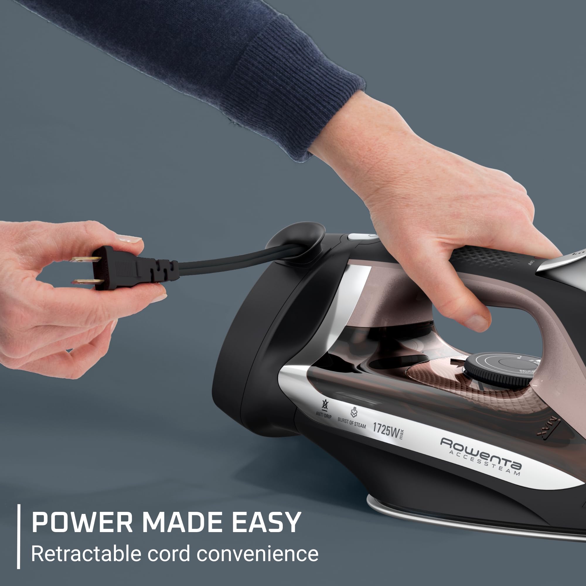 Rowenta, Iron, Access Stainless Steel Soleplate Steam Iron With