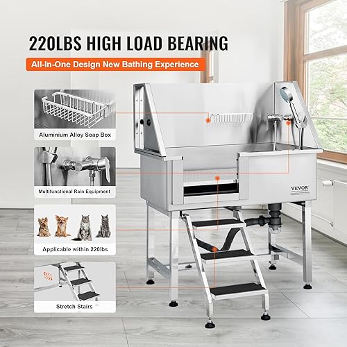 VEVOR Dog Grooming Tub, 38