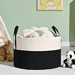 KAKAMAY Large Blanket Basket (20"x13"),Woven