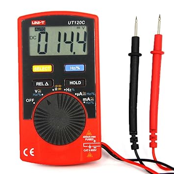 UNI-T UT120C Mini Tragbare Digital Multimeter Auto Range Voltmeter Tester Amperemeter Multitester DC AC Spannung Diode Mini Elektrische Meter LCD Display