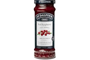 St. Dalfour Red Raspberry Fruit Spread - 10oz - 100% from Fruit, No Artificial Ingredients, Non-GMO, No Cane Sugars, All Natural, Made in France