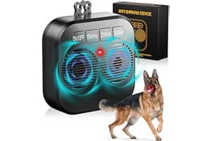 ALKD Anti Barking Device for Dogs, Ultrasonic Dog Bark Control with 3 Modes, Safe & Effective Ultrasonic Barking Silencer for Most Breeds Indoor/Outdoor Use, 33FT Bark Box Stops Bad Behavior (Black)