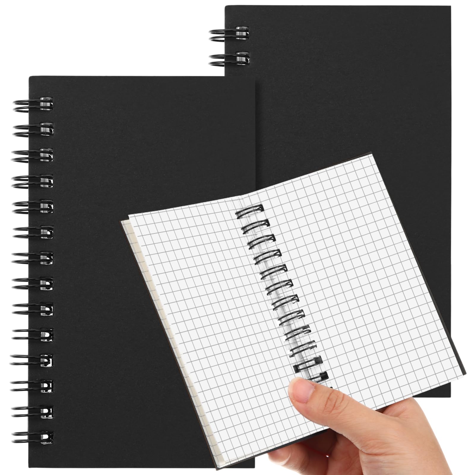 Mini Notepad Grid Jutom 2 Pcs Small Graph Paper Pads Notebook Mini Spiral Notebooks Grid ...