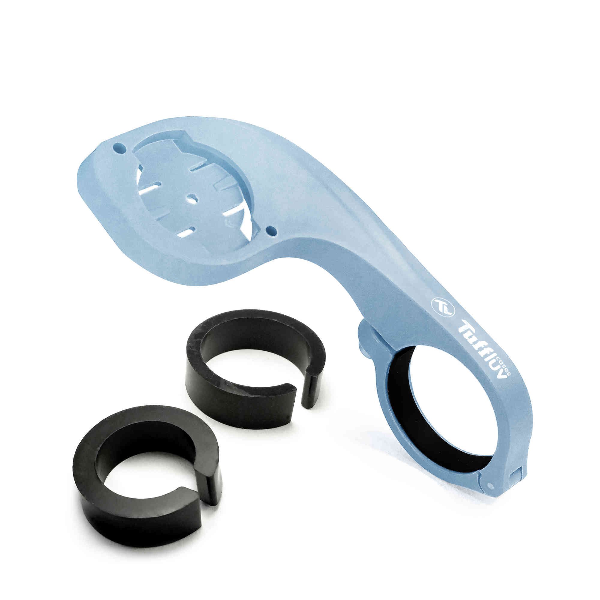 TUFF LUV Lollipop Handlebar Mount Adapter Compatible With Garmin Edge GPS Bike Computer - Light Blue
