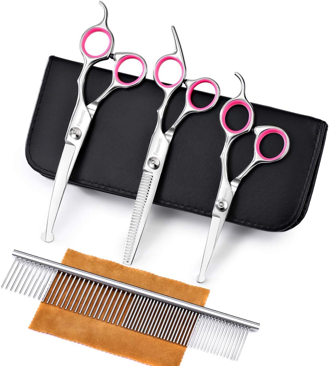 Freewindo Dog Grooming Scissors Set including Safety Round Tip