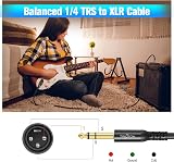 Twozoh XLR to 1/4 Inch TRS Cable 0.3M Balanced XLR Male to 6.35mm Plug view 2