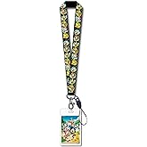 Disney Mickey &amp; Gang Black Lanyard with Card Holder