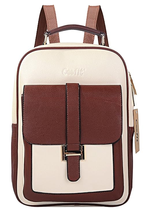 Coofit Fashion Girl's Leather Backpack College School Bag