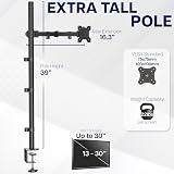VIVO STAND-V011 Extra Tall Single Monitor Desk Mount 39 in Pole 22 lb view 4