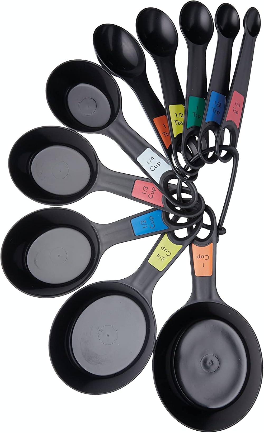 KitchenCraft Universal Measuring Spoon Set Teaspoons Tablespoons Black