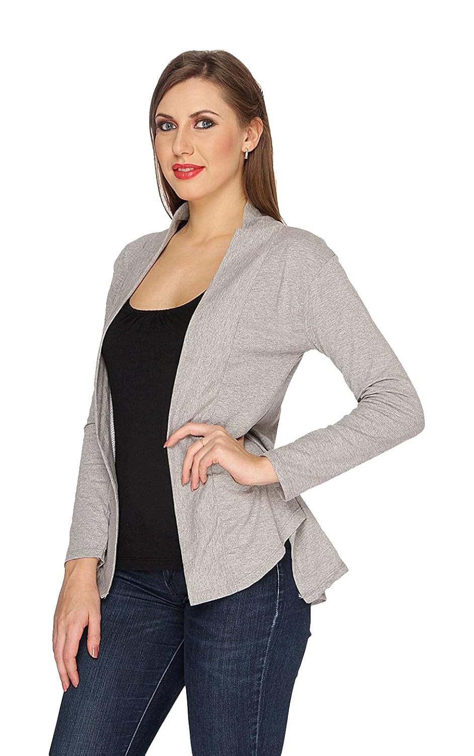 ten on ten women's shrug (t2-gry _grey _free size)