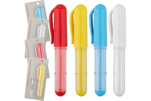 SINSETU 4 PCS Sew Fabric Chalk Markers, Fabric Chalk Pencil for Sewing and Quilting, Crafting, Erase Tailors Liner Pen for Cloth, Leather (Red/Yellow/White/Blue)