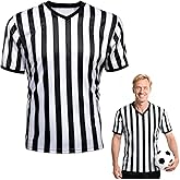 Referee Shirt, Basketball Referee Shirt Men, Ref Shirt V-Neck Men’s & Women’s Short Sleeve Referee Costume