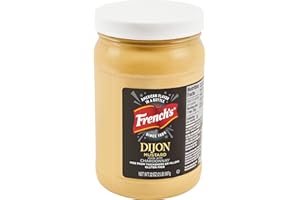 French's Dijon Mustard, 32 oz - One 32 Ounce Container of Thick and Creamy Dijon Mustard Made of Real Chardonnay Wine and Robust Spices Perfect for Elevating Entrees