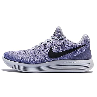 Nike Women's Lunarepic Low Flyknit 2 Running Shoe, Wolf Grey/Black/Purple Earth, 11 B(M) US