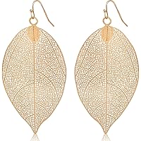 KaFu Bohemian Geometric 14K Gold Disc Drop Earrings - Triple Long Dangle Statement Earrings