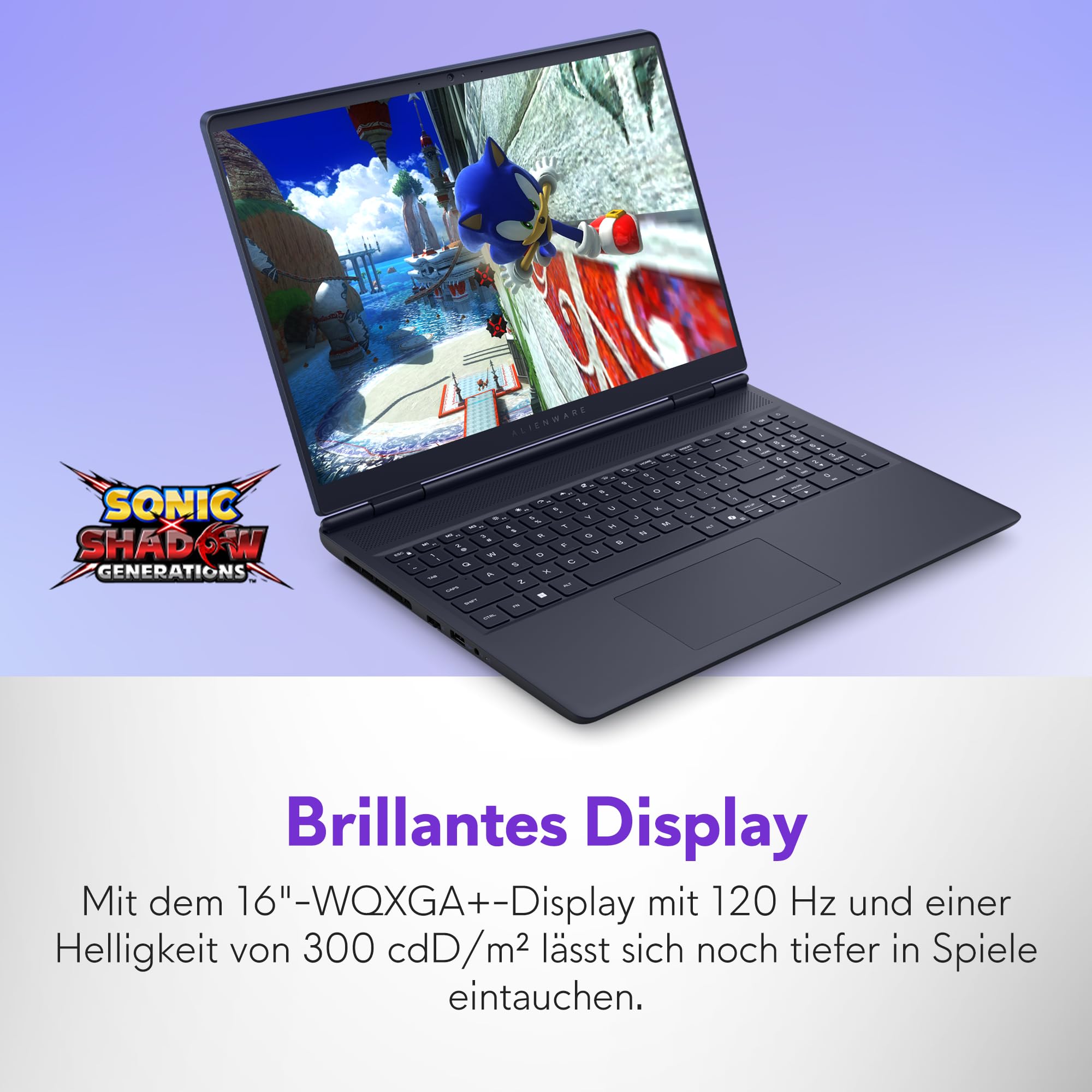 Alienware 16 Aurora Gaming Laptop AC16250 16" WQXGA 120Hz 100% sRGB Display, Intel 7 240H, NVIDIA GeForce RTX 5060, 16GB RAM, 1TB SSD, 3 Monate Game Pass, W11 Home, QWERTZ-Tastatur - 1 Jahr Garantie 6