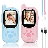 YTETCN Kids Video Walkie Talkies with Camera, 2 Pack Rechargeable Walkie-Talkie Toys for Boys & Girls Aged 3-12, Christmas Birthday Gifts for 3 4 5 6 7 8 Year Old (Blue & Pink)