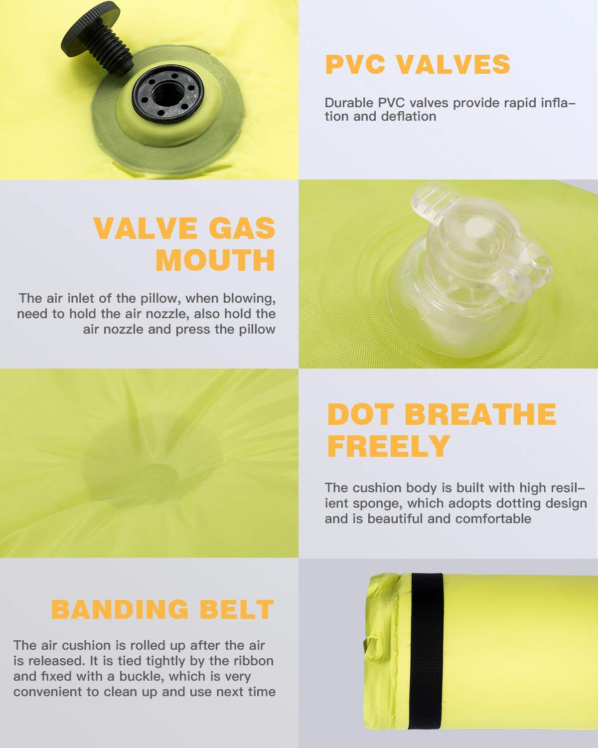 FUNDANGO Ultralight Portable Self-Inflating Camping Pad (Green)