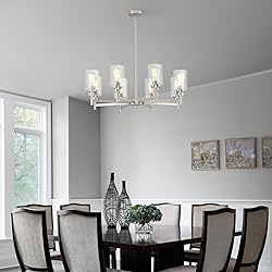 LIGHTDAMY Brushed Nickel Chandeliers for Dining