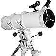 Explore FirstLight 130mm Newtonian Reflector Telescope with Equatorial Mount for Adult Astronomy