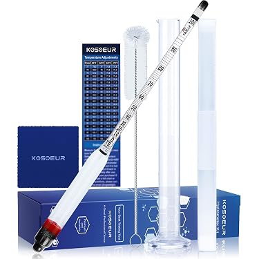 Triple-Scale Hydrometer For Wine Making, Mead, Beer And Kombucha, ABV