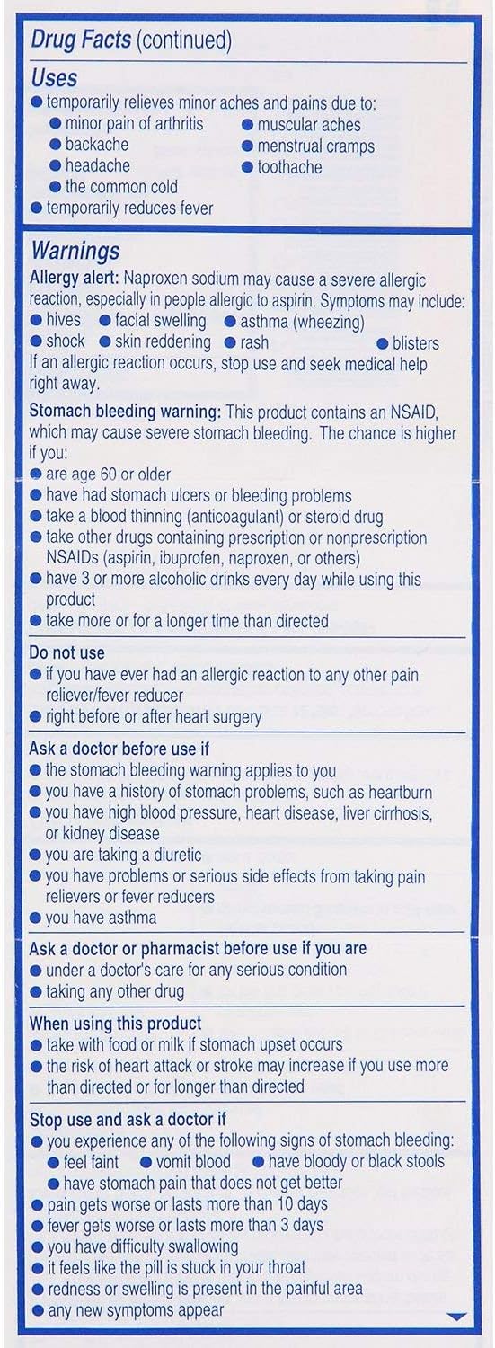 Aleve Naproxen Sodium Tablets (320 ct.): Health & Personal Care