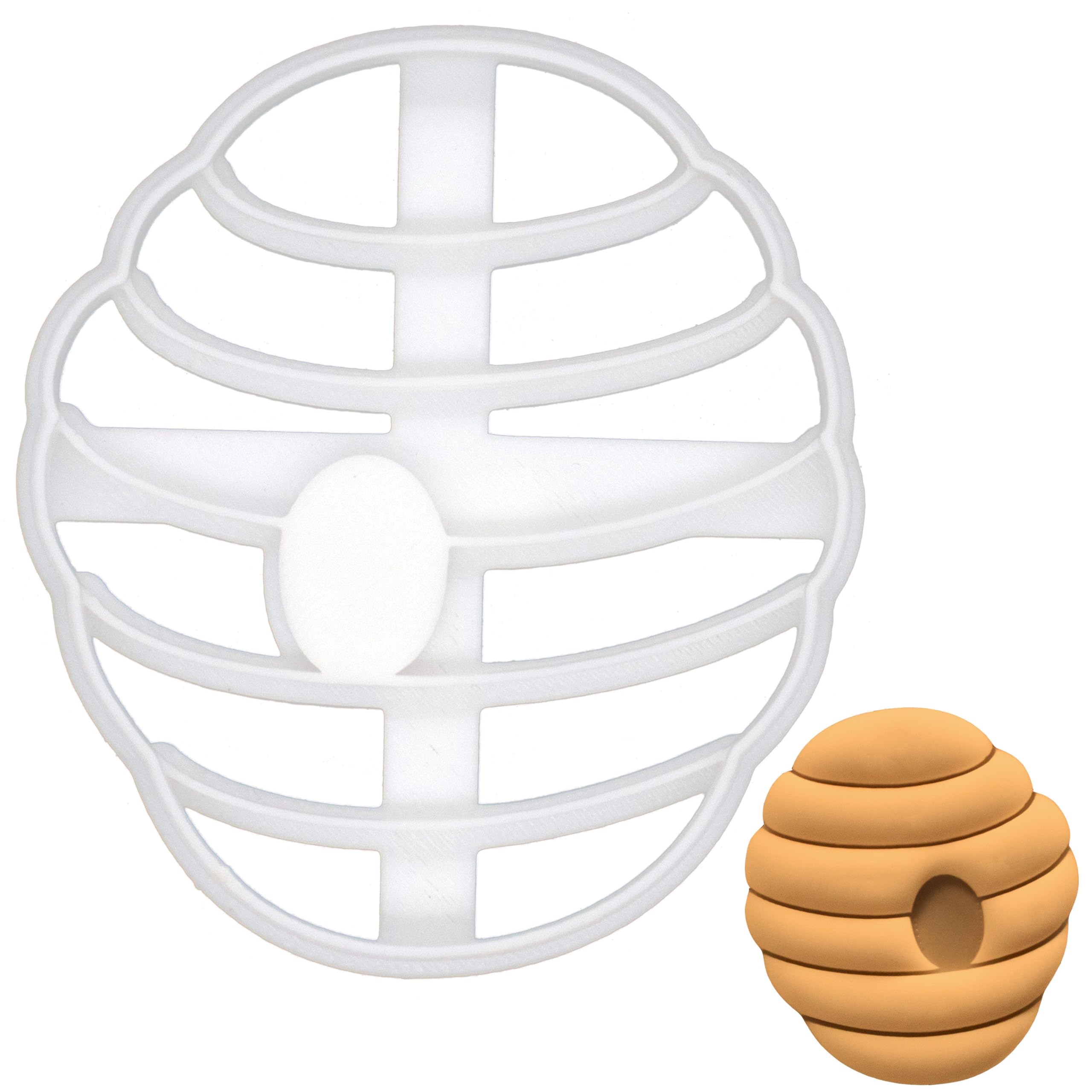 BAKERLOGY Bee Hive Cookie Cutter - Detailed Biscuit Cutter Design for Baking and Crafts, Ideal on Fondant, Dough, Clay